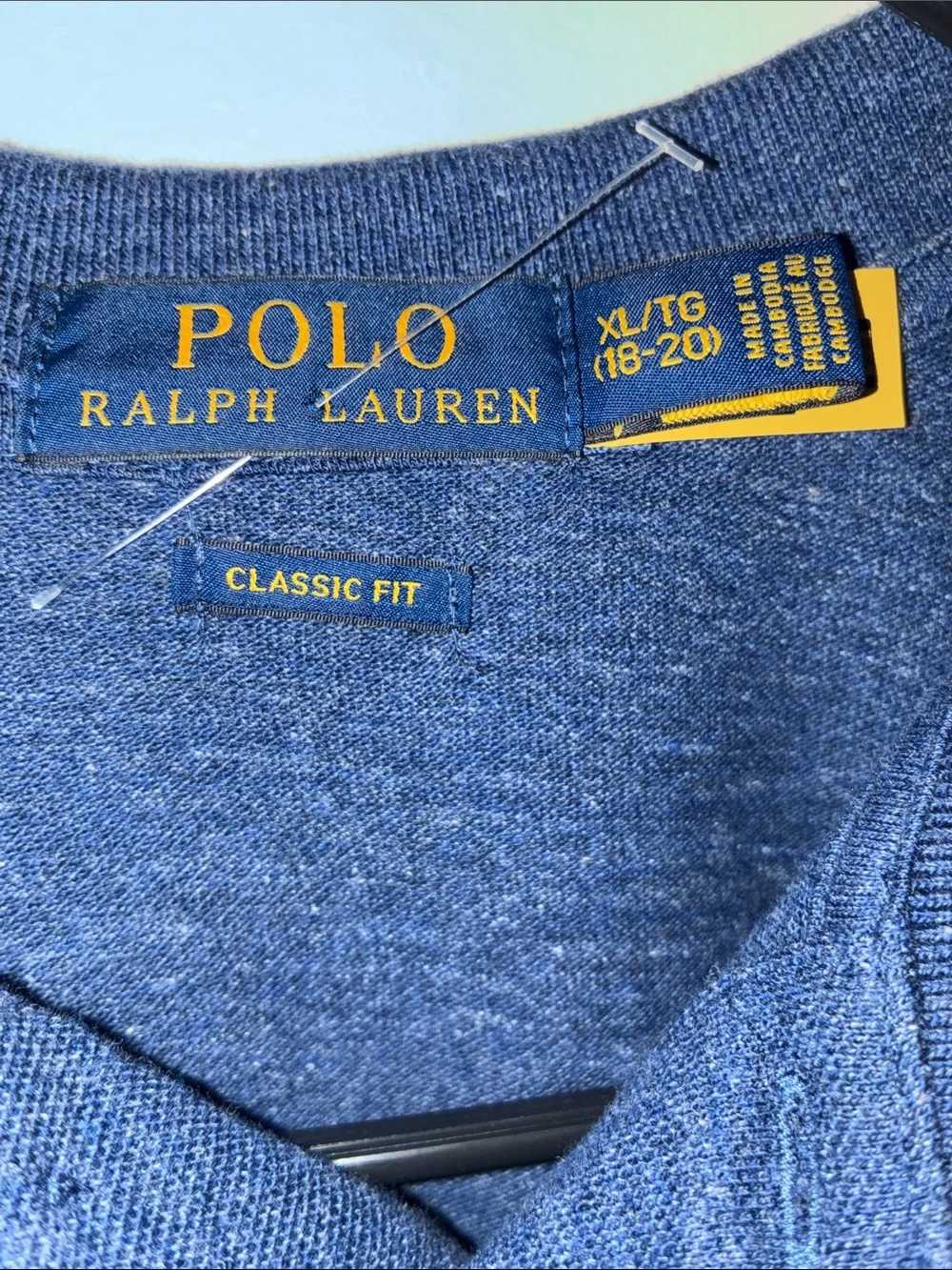 Polo by Ralph Lauren Navy Heather Polo with Red Pony Logo